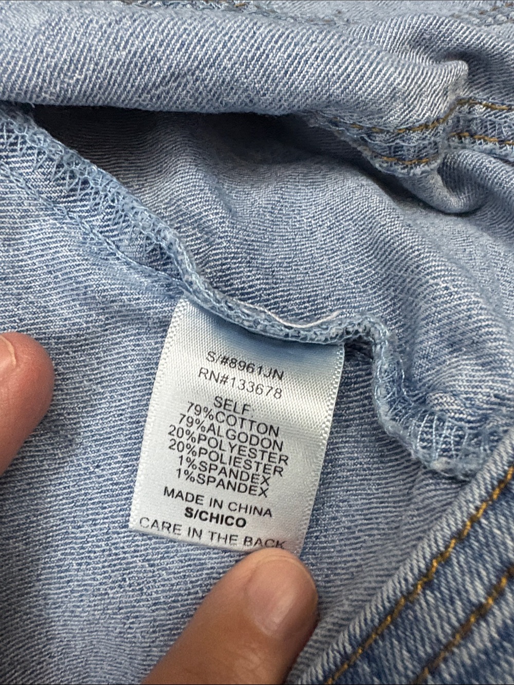 Love Tree Light Blue Denim Jean Jacket - Picture 3 of 4
